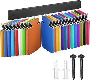 Can Cooler Sleeves Holder Magnetic for Fridge, Wall Mount Beer Sleeves Dispenser Organizer 20 Hooks