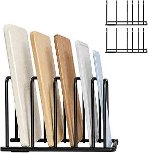 Cutting Board Holder And Baking Sheet Organizer, 2-Pack Black