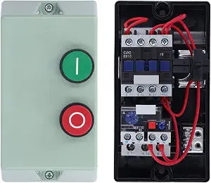 Focket Magnetic Electric Motor Starter, 2.2KW Single Phase 220/230V 4KW 220/230v 7-10A IP55 Waterproof Electric Motor Switch Heavy Duty Motor Starter Overload