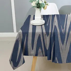 Majestic Giftware Jacquard Tablecloth for Rectangle Tables (THABL-54120) | Hawaii - Blue Elegant Design Dining Table Cover | Decorative Soft & Washable Tablecloth for Home, Kitchen & Dining (54X120)
