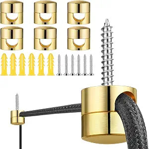 6 Pack Aluminium Swag Ceiling Hooks for Hanging Lights, Modern Light Hanging Hooks Pendant Swag Hook Chandelier Light Hook for Lamp DIY Electric Wire Cable Cord Fixture Hardware Wall Hooked