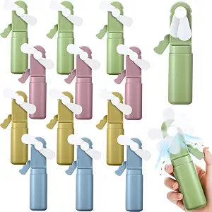 Wonderjune 4 Pcs Mini Hand Press Fans Bulk Small Portable Handheld Fan
