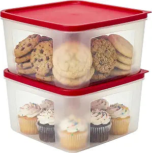Cookie Storage Containers Airtight, 2 Pack 3.7L