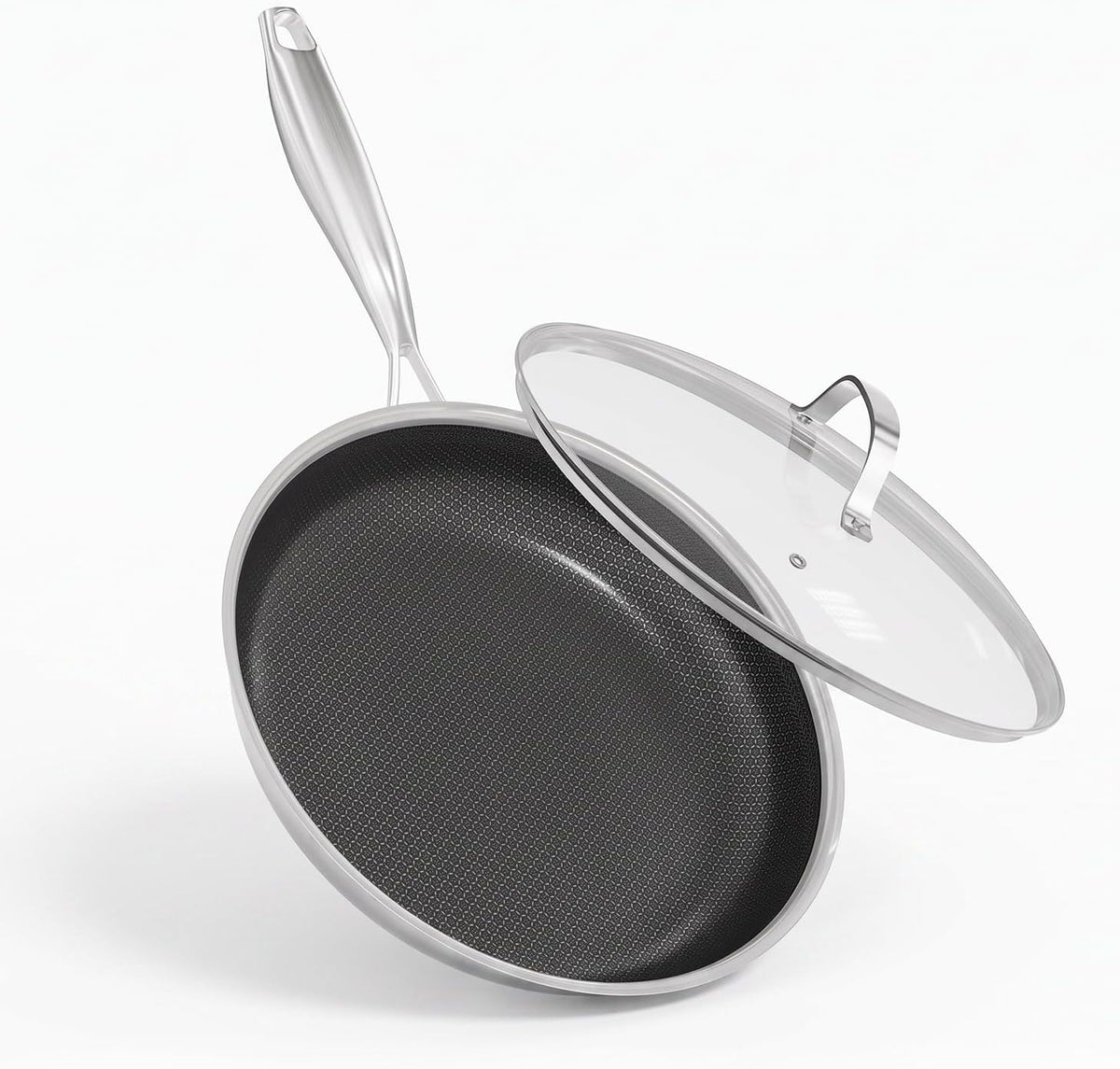 Garvee 10 Inch Non Stick Frying Pans, Skillet with Lids