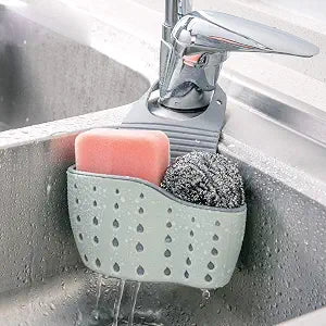 VANVENE Kitchen Sink Shelf Soap Sponge Drain Rack Holder Double Decker Hanging Basket Storage Suction Cup Kitchen Organizer Sink Accessories Wash Dropshipping-Blue,1Pcs