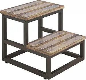 2-Tier Step Stool with Non-Slip Stickers for Adults for High Beds