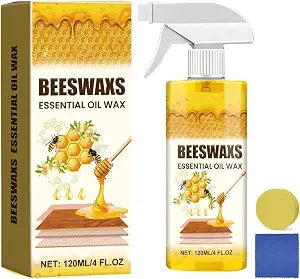 MUBSEOTH Beeswax Spray for Wood, Beeswax Wood Polish,Natural Micro-Molecularized Beeswaxs Essential Oil Wax, Furniture Polish, Wood Cleaner Repairing and Care Spray. 1Pcs