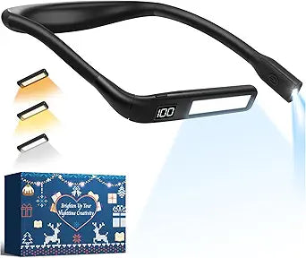 Upgraded Neck Light, Reading Light with Power Display, Timer