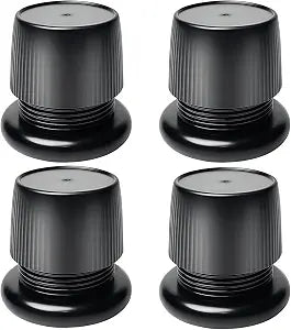 Adjustable Microwave Riser Pads 1.6 Inches to 2.6 Inches in Height, Black