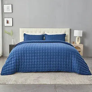 OFIXI Quilt Queen Size Bedding Sets with Pillow Shams, Lightweight Soft Bedspread Coverlet,Pre-Washed Microfiber Comforter Bed Cover, All Season Bedding Coverlets, 3 Pieces, 90x90 inches