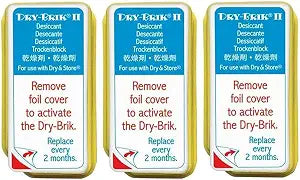Dry-Brik II Desiccant Blocks - 3 Blocks (1 Pack of 3 Blocks)| Replacement Moisture Absorbing Block for the Global II and Zephyr by Dry & Store | Hearing Device Dehumidifiers