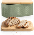 LARS NYSÃ˜M Bread Box for Kitchen Countertop - Stainless Steel Bread Storage