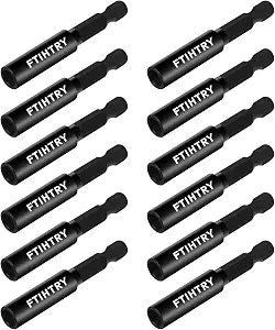 FTIHTRY 1/4Magnetic Extension Socket Drill Bit Holder,12pcs Screwdriver Extension, Quick-Change Hex Shank Set