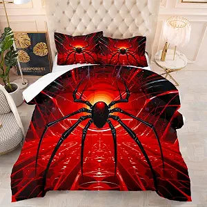 Comforter Set Twin Size Cool Black Spider Comforter Set Girls Boys Kids Comforter Bedding Set (Twin Size)