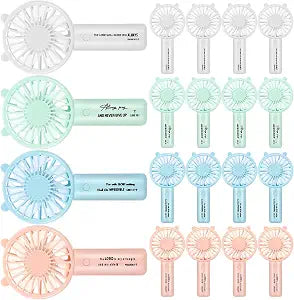 Glooglitter 20 Pcs Mini Church Christian Handheld Fan Bulk, Bible Verses