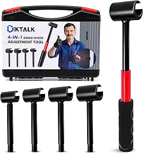 4-in-1 Door Hinge Adjustment Tool for Residential & Commercial, Heavy Duty Gap Adjusting Wrench with Thread Design & Rubber Handle, 0.55"/0.71"/0.91"/0.98"