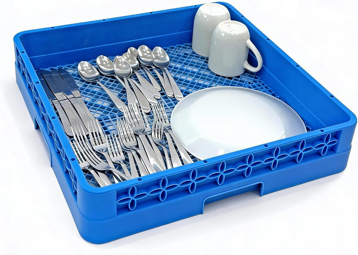 Flatware Rack for Commercial Dishwasher | Full Size Combination | Polypropylene (Blue)