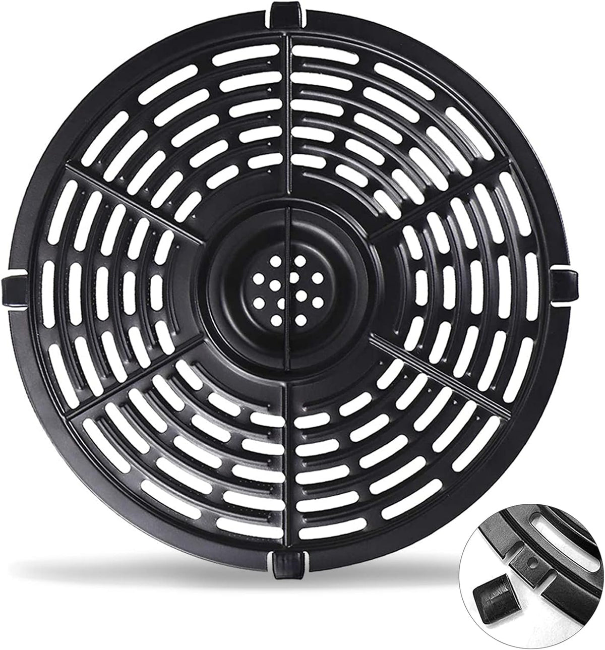 Air Fryer Grill Pan for Power XL 5QT Air fryer, 8.74'' 5QT Round Non-Stick Replacement Tray Rack Parts Accessories Crisper Plate Grill Plate, Dishwasher Safe