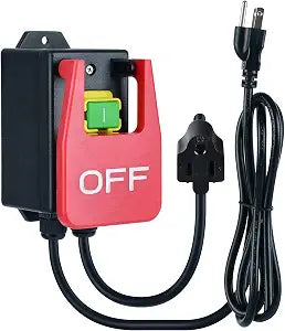 110V Single Phase On/Off Switch, Ortis Router Table Switch with Large Stop Sign Paddle Easy Contact for Quick Power Off for Table Saws and Other Electrical Equipment