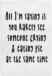 Funny Pie Phrase Comic, 13 x 19 Inch Mounted Print on Wall Plaque