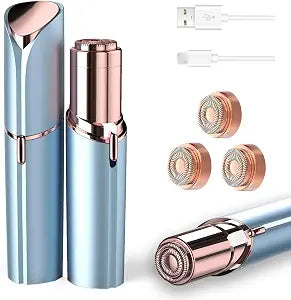 tuokiy Facial Hair Removal for Women, USB Rechargeable, 3 Replacement Heads