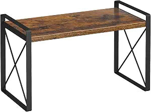 Giikin Countertop Shelf Organizer, Cupboard Stand Spice Rack, Retro Style Cabinet Shelf for Pantry, Kitchen, Bathroom, Reading Room, Bedroom to Save Space (7.8" D x 15.7" W x 9.4" H, Rustic Brown)