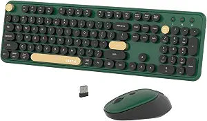 Colorful Wireless Computer Keyboards Mouse Combos (Green-Black)