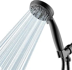 6-Mode Shower Head with Handheld, High Pressure Handheld Showerhead, Black