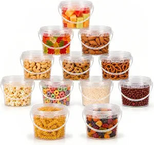 ASEVAT 12PACK, Plastic Storage Containers With Lids Kitchen, Food Storage Containers, Microwave Safe Bowls With Lids, Freezer Safe Containers, Slime, Soup (10 oz/300 ml)