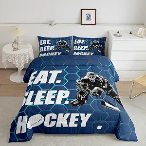 Erosebridal Hockey Comforter Sets Kids Boys Girls Adult,Ice Twin