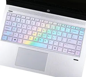 Keyboard Cover Skin for HP Elitebook 840 G5 G6 14" Notebook, HP Elitebook 745 G5 G6 14" & HP ZBook 14U G5 Keyboard Cover Protector Skin Accessories, Colorful Rainbow (NOT Fit EliteBook 840 845 G7 G8)