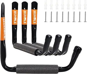 HUHOLE 4 Pack 9.8 Inch Jumbo Garage Storage Hooks