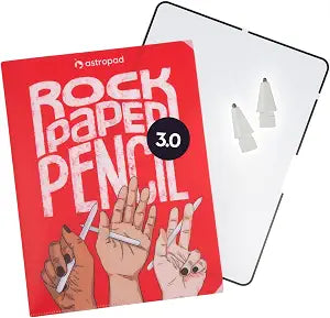 Astropad Rock Paper Pencil v3.0  Paper Screen Protector for iPad Pro 13 (M4, M5) & iPad Air 13 (M2/M3/M4) + 2 Apple Pencil Tip Replacements  Compatible with Pencil 1/2 & Pencil Pro