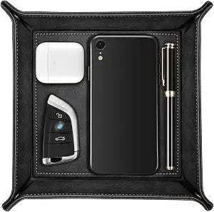 SITHON Valet Tray Desktop Storage Organizer Nightstand Caddy Holder