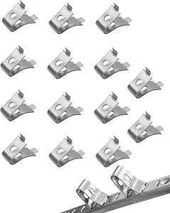 WAFJAMF 14 Pcs Shelf Clips Adjustable Brackets Fits 255 256 Pilaster Strip