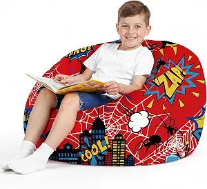 Boao 27 Inches Stuffed Animal Storage Bean Bag Cover, Cartoon Spider, 1 Pc