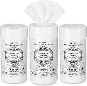 3 Packs 120 Count Deglosser Surface Prep Wipes Heavy Duty Degreaser Wipe Without Sanding Multi Surface Prep Cleaner for Wood Furniture, Kitchen Cabinet, Paint, Metal
