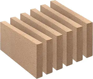 Firebricks, Food Grade Clay fire Bricks, 3000F, Size 9 x 4-1/2 x 3/4