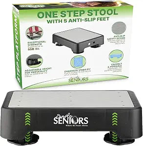 Simply Seniors Small Step Stools for Adults - Grey Stepping Stool Platform