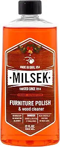 Milsek Furniture Polish and Wood Cleaner with Cinnamon Raspberry Scent - for Home and Household from Hardwood Floors to Kitchen Cabinets - 12 Fl Oz (Pack of 1)