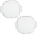CorningWare A-2-PC 2Qt & 3Qt White Plastic Lids (2-Pack)