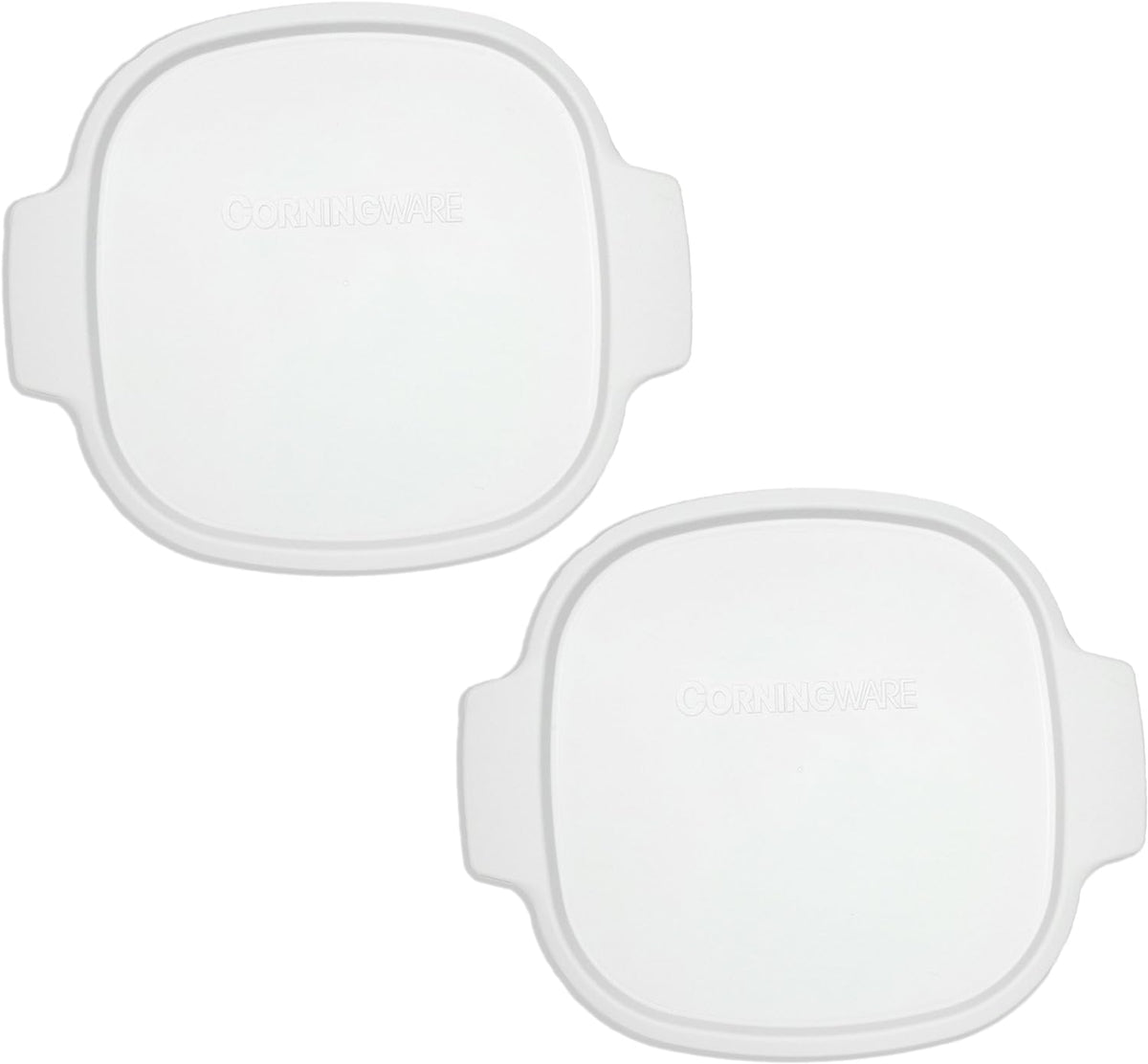 CorningWare A-2-PC 2Qt & 3Qt White Plastic Lids (2-Pack)