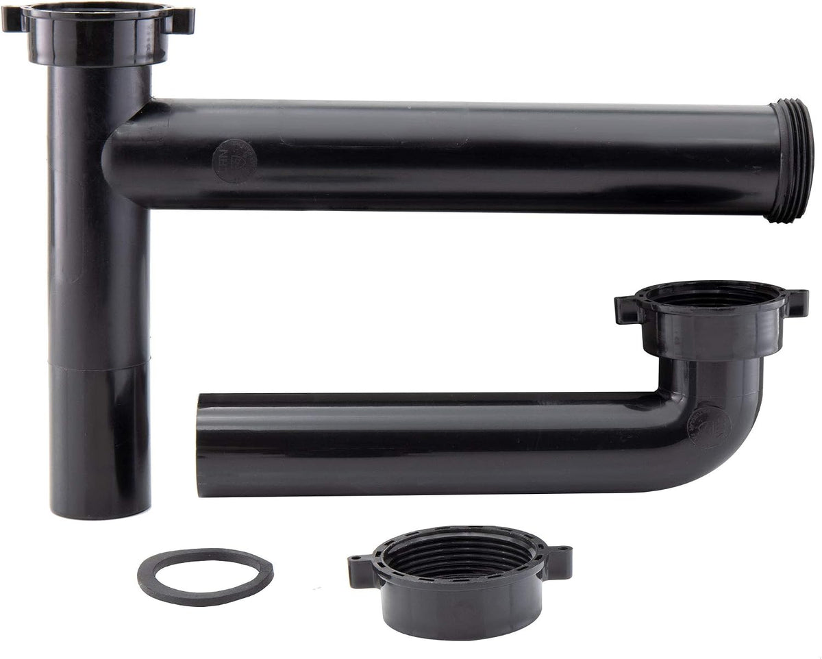 RecPro RV Kitchen Sink Drain Assembly | For Double Bowl Sinks | 1-1/2" Continuous Waste Kit