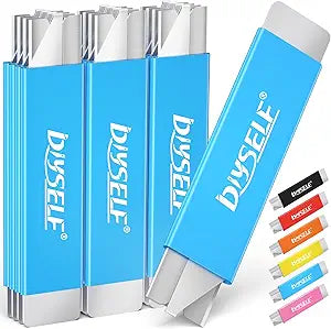 DIYSELF Box Cutters, 12 Pack Box Cutter Retractable, Box Cutters Knife with Single Edge Razor Blade, Utility Knife All Metal Shell, Letter Opener for Packages, Boxes, and Paper