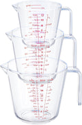 Measuring Cups, Plastic Measuring Cups Set of 3-1000ml, 600ml, 300ml