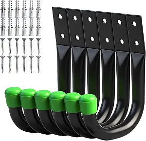 SWANLAKE Heavy Duty Garage Storage Utility Hooks, Utility Hooks for Garage Wall,Color Black (6PCS)