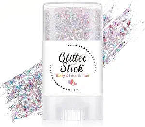 Rainbow Body Glitter Stick,Waterproof Glitter Gel Singer Concert Stage Performance Outfit Hair & Face Body Glitter Makeup Accessories.