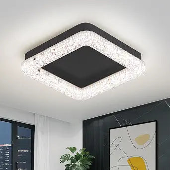 10 Inch 4500K Square LED Flush Mount Ceiling Light Black