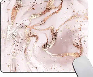 Mouse Pad Custom Design,Rose Gold Marble Anti-Slip Rubber Mousepad for Gaming Office Laptop Computer PC Men Women, Cute Custom Pattern 9.5"x7.9"x0.12" Inch
