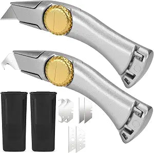 2-Pack Silver Fixed Blade Roofing Knife,Lizenoz Navajas para Roofing